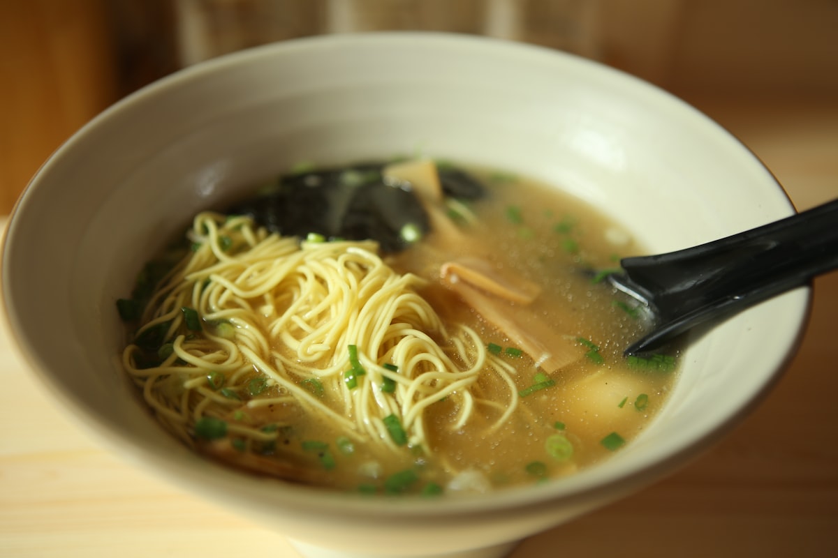 A bowl of Korean cold noodles