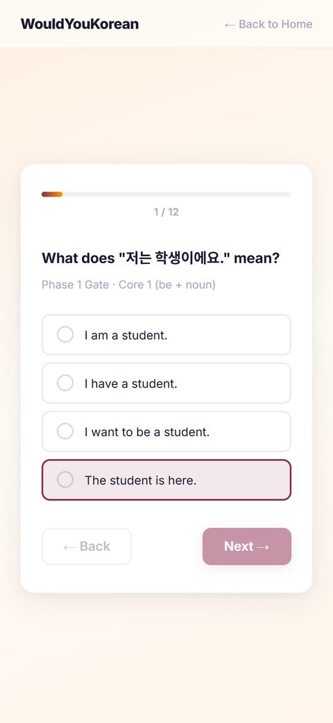 A level test question